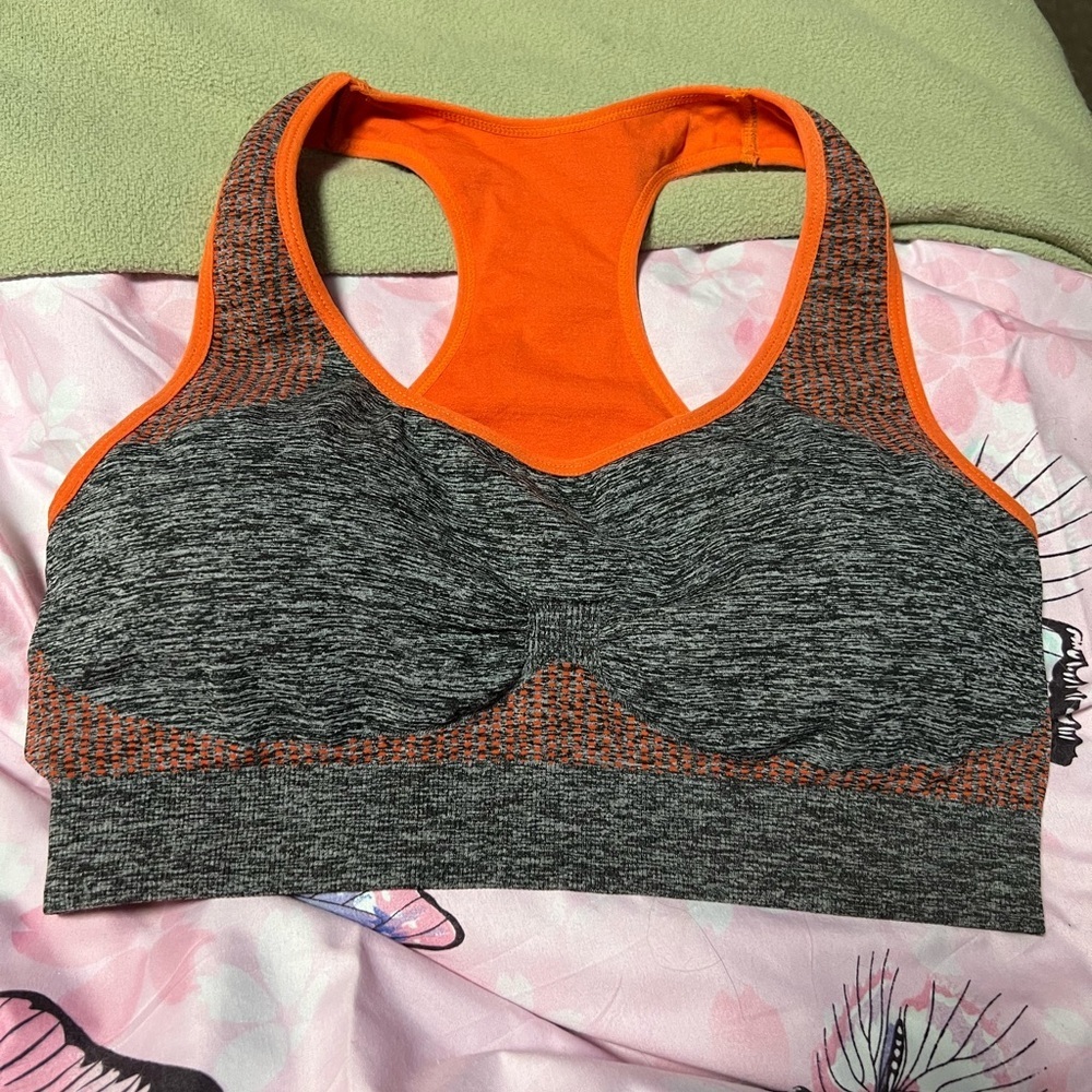Sports bra size medium grey